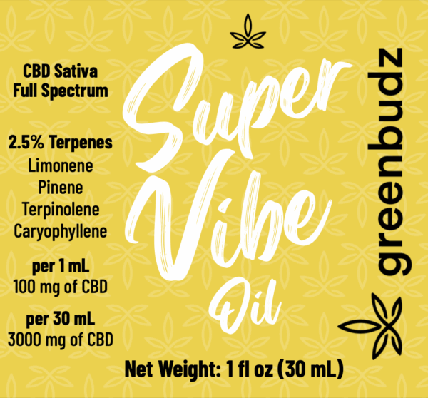 GreenBudzCBD Super Vibe Oil - 30ml