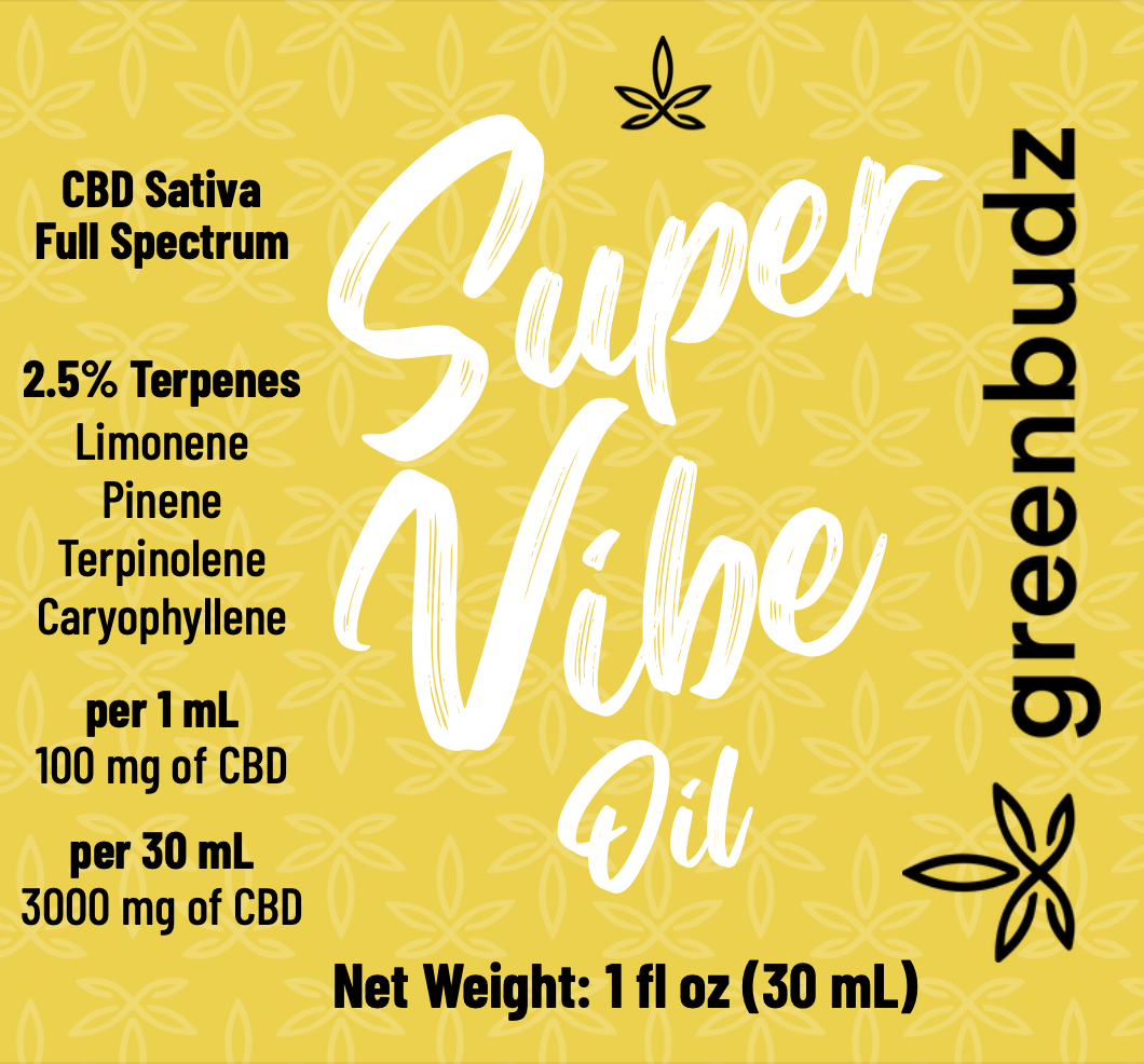 GreenBudzCBD Super Vibe Oil - 30ml