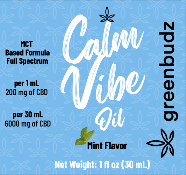 GreenBudzCBD Calm Vibe Oil - 30ml