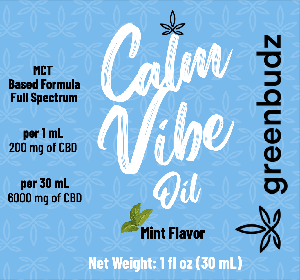GreenBudzCBD Calm Vibe Oil - 30ml