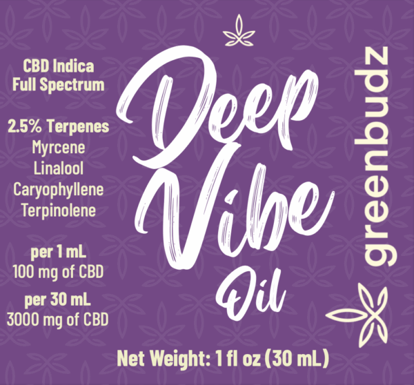 GreenBudzCBD Deep Vibe Oil - 30ml